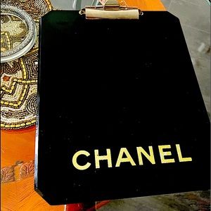 Chanel vintage clipboard Paper holder and CHANEL SIGNATURE. FREE SHIPPING.